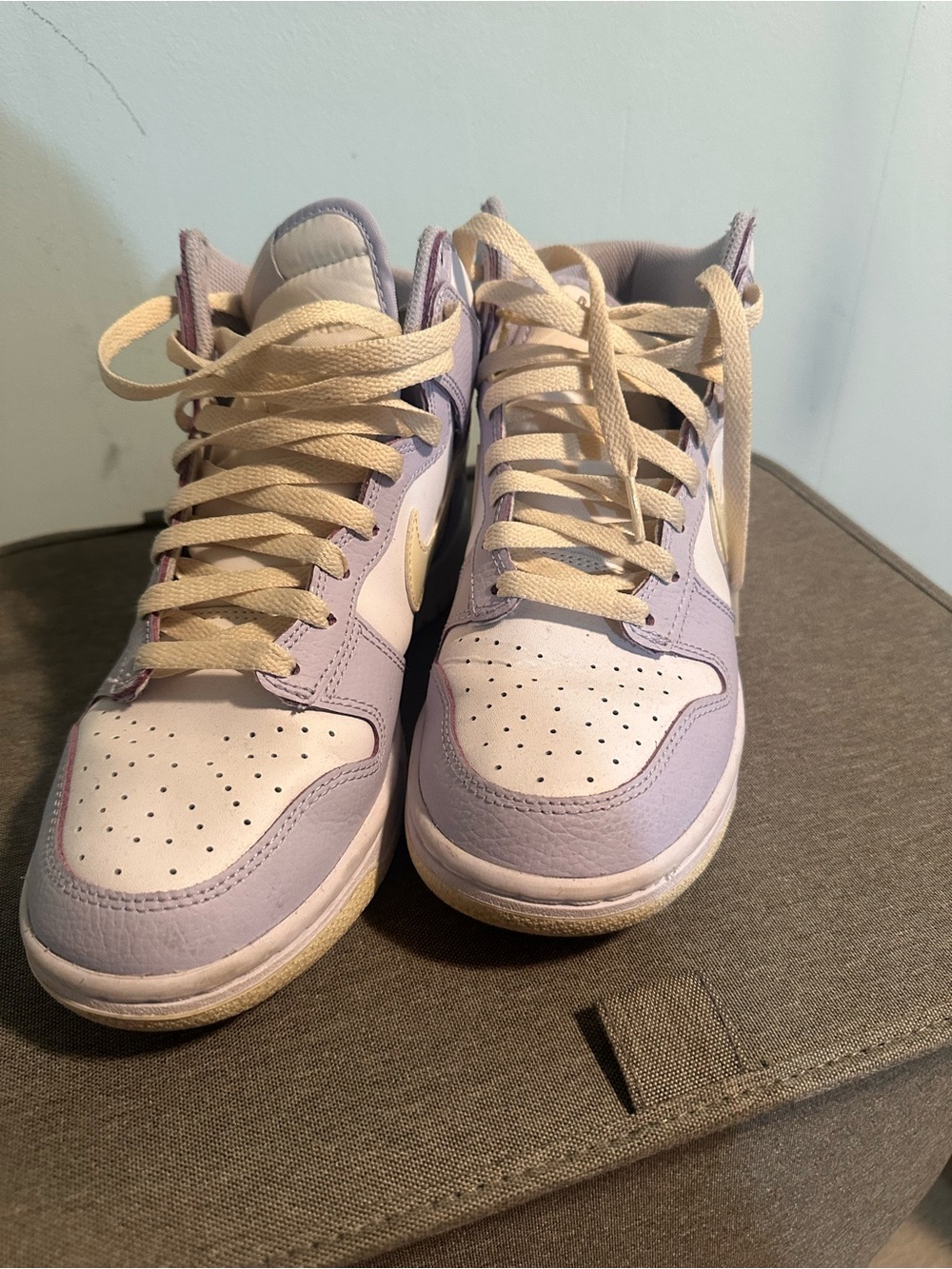 Nike Women’s Mid-Top Sneakers in Lavender and Cream